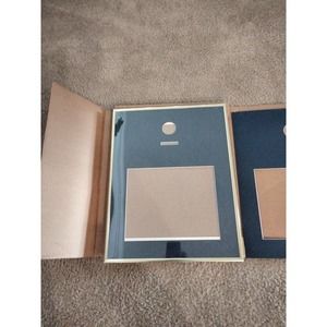 Gold frame  photo, medallion display with navy blue mat